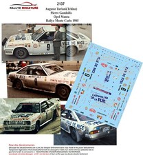 DECALS 1/18 REF 2137 OPEL MANTA TCHINE RALLYE MONTE CARLO 1985 RALLY MONTECARLO