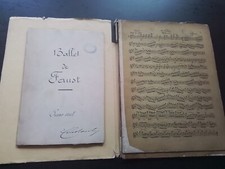PARTITION MANUSCRITE PIANO CONDUCTEUR - GOUNOD - Ballet de Faust