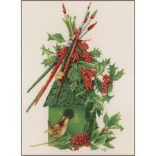 Point De Croix Compté Kit Tableau Complet Set MA MAISON D'HIVER De Broderie L...