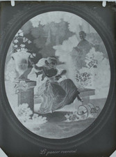 FEMMES NUES 1920 PLAQUE VERRE