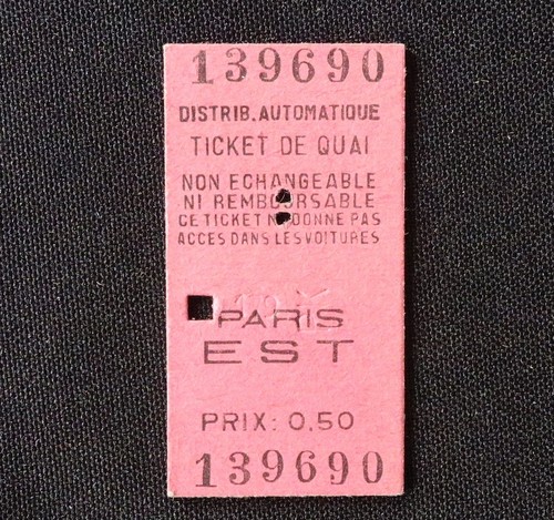 Ancien ticket paris métro - paris,