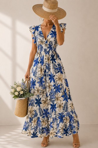 Robe longue bohème imprimé