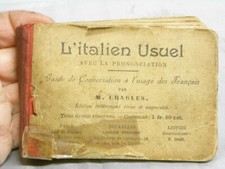 ?? LIVRE L'ITALIEN USUEL AVEC LA PRONONCIATION GUIDE DE CONVERSATION FRANÇAISE
