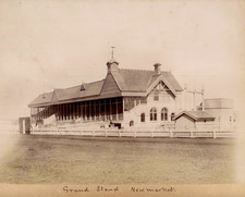 England, Newmarket, Horse Racing, Grand Stand vintage albumen print Tirage alb