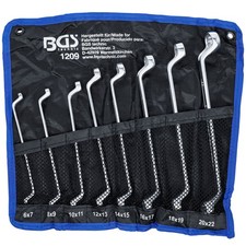 JEU DE CLES POLYGONALES BGS TECHNIC CONTRE COUDEES DE 6 à 22 MM EN POCHETTE