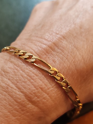 Gourmette jaune carats - 18,