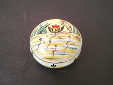 BOITE BONBONNIERE EN PORCELAINE DE LIMOGES ART DECO SIGNEE AF