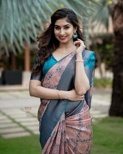 Femme Sari Bollywood Designer Soie Chemisier Du Sud Vêtement Fête Indien / L