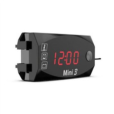 Horloge numérique moto 3 en 1 9V-24V + thermomètre + voltmètre affichage LED