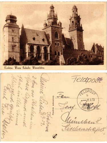 Cpa poland krakow - ak, wieze