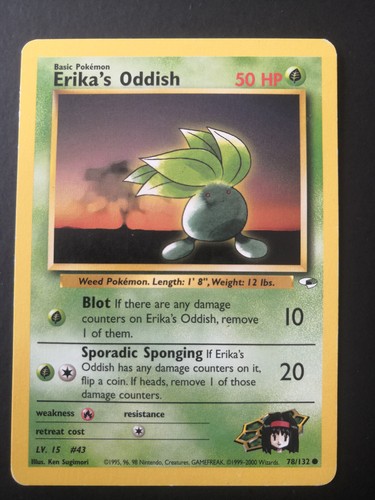 Carte pokémon erika oddish - pokémon,