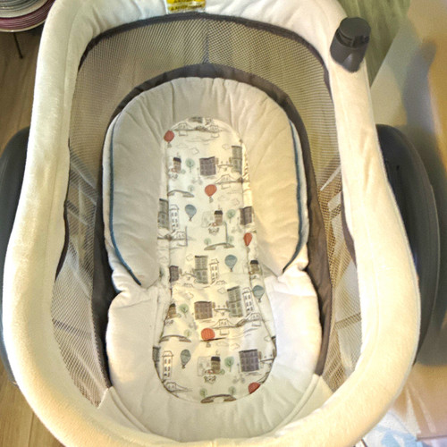 Graco oval bassinet gray - graco, gray/white