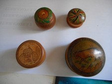 LOT 4 PETITES BONBONNIÈRES EN BOIS  / BOITES À PILULES