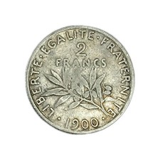 Semeuse 2 Francs 1900 Argent 9.84 Gr