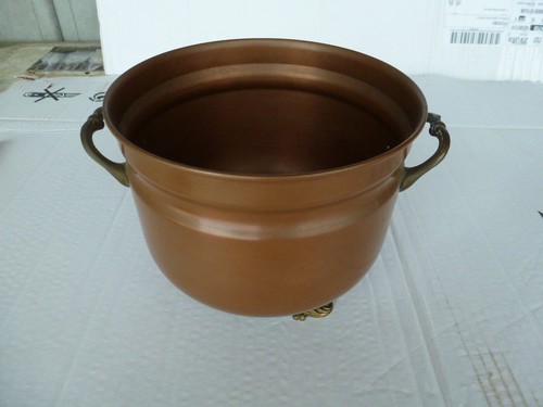 Cache pot ancien cuivre - cache,