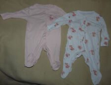 Lot de 2 pyjamas grenouillères d'été en coton bébé fille 0-3 mois - BE