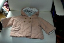 bonpoint manteaux 6 mois double capuche rose tendre interieur cerise blanc** PRO