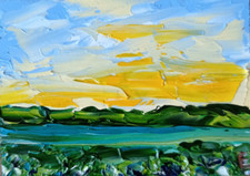 Peinture ACEO paysage original