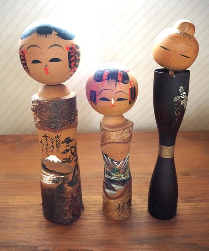 Traditional kokeshi doll set - traditional,