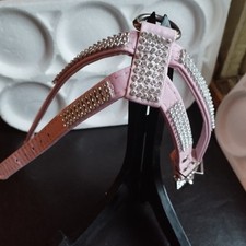 Harnais pour petit chien avec strass blig bling en PU