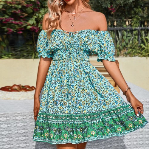 Robe femme courte bohémienne - courte,