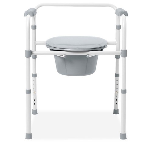 Medline folding steel commode - medline,
