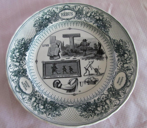 Assiette parlante rébus