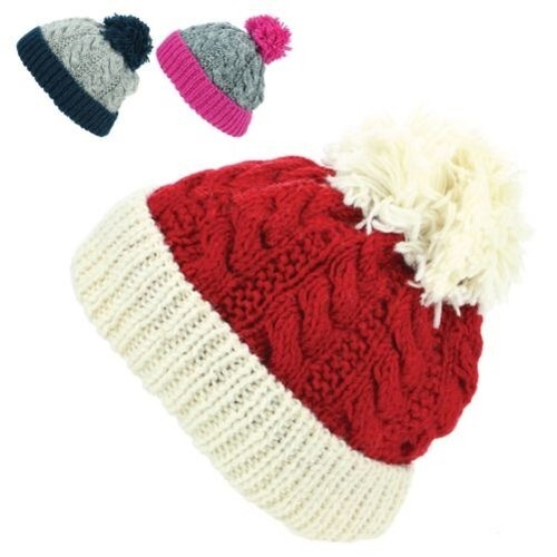 Bonnet laine pompon - bonnet,