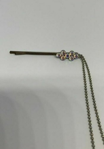 Barrette pendante avec strass