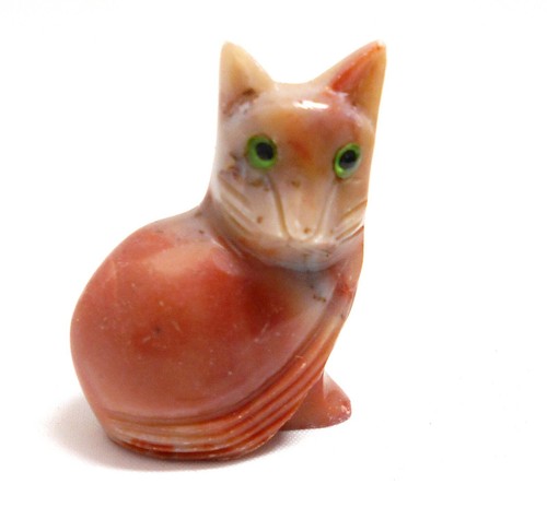 Chat stéatite miniature de - chat,