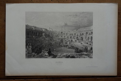 Nimes les arenes gravure - arenes-,