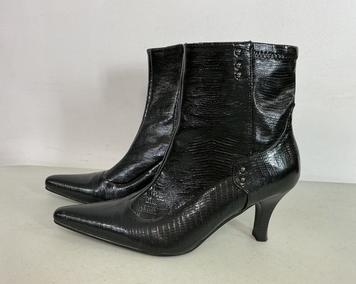 Pointed toe black patent - pointed,