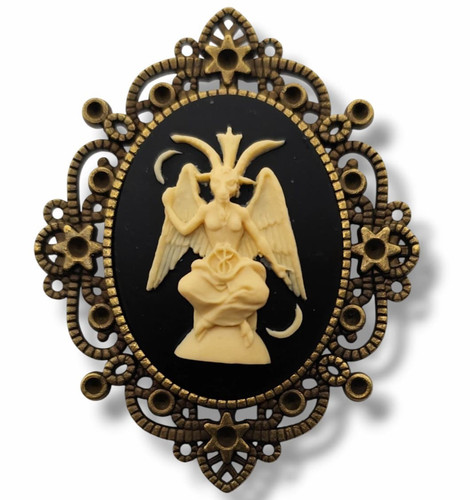 Broche camée diable gothique - broche,