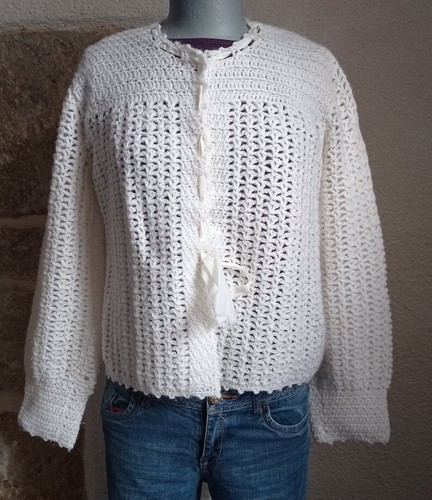 Gilet vintage tricoté fait