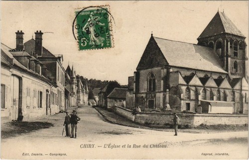 Cpa chiry ourscamp - cpa, l'eglise