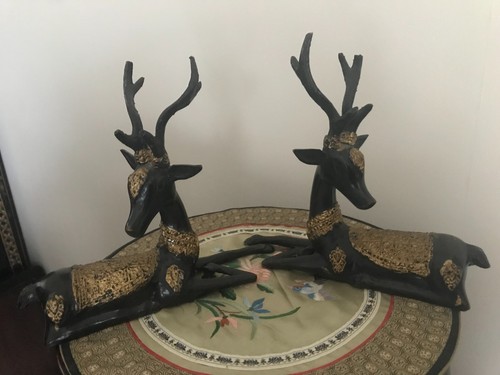 Statuette figurine cerf bronze - statuette,