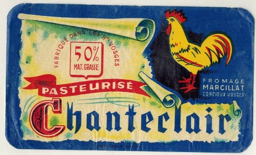 Etiquette fromage chanteclair - etiquette, fromage-chanteclair