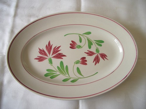 Plat ovale ancien faïence - ancien,