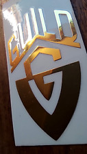 GUILD LOGO HEADSTOCK GOLD METALLIC STICKER TETE DE GUITARE AUTOCOLLANT GUILD