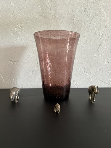 Vase vert verre - en, soufflÉ