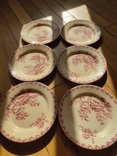 6 Assiettes Plates Et 6