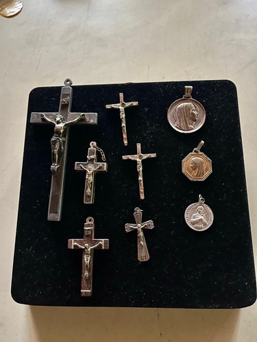 Lot anciens pendentifs croix - lot,