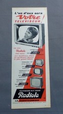 PUB PUBLICITE ANCIENNE ADVERT CLIPPING 011117 / TELEVISEUR HI-FI VISION RADIOLA