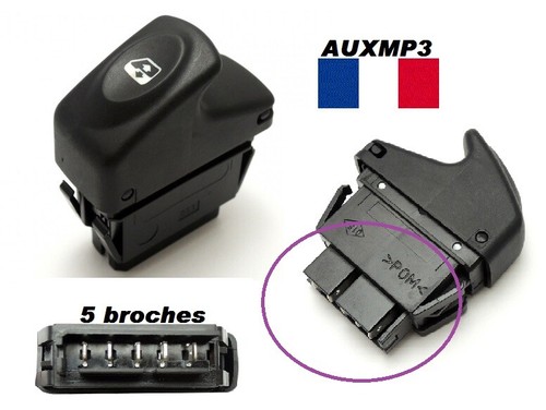 Bouton leve vitre clio phase - bouton,