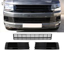 Grille Barbecue Kit Utiliser Pare-Chocs Brillant Noir pour VW T6 2015-2019
