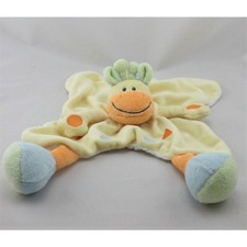 Doudou plat girafe vache jaune