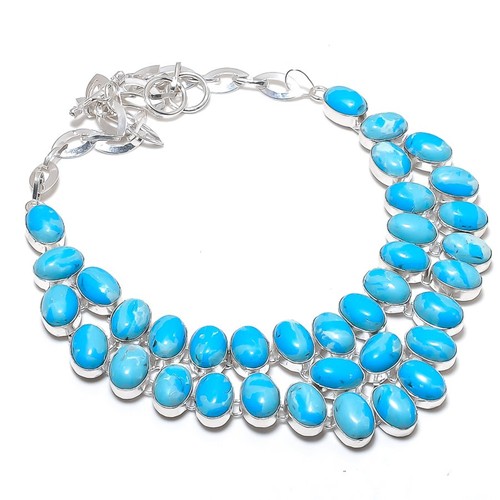 Collier larimar forme - collier, ovale