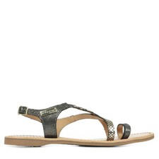 Sandales Nu Pieds Les Tropéziennes by M Belarbi femme Hanano Noir Noire Cuir A