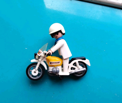 Jouet playmobil moto dunlop - jouet,