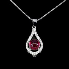 925 Collier en Argent Fin Rond